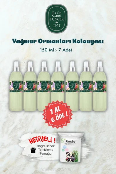 Yağmur Ormanları Kolonyası 150 ML 7 AL 6 ÖDE ve ROSIE Hediye ürün görseli 1