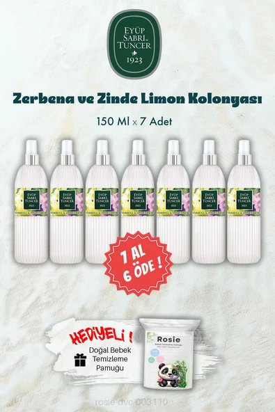 Verbena & Zinde Limon Kolonyası 150 ML 7 AL 6 ÖDE ve ROSIE Hediye ürün görseli 1
