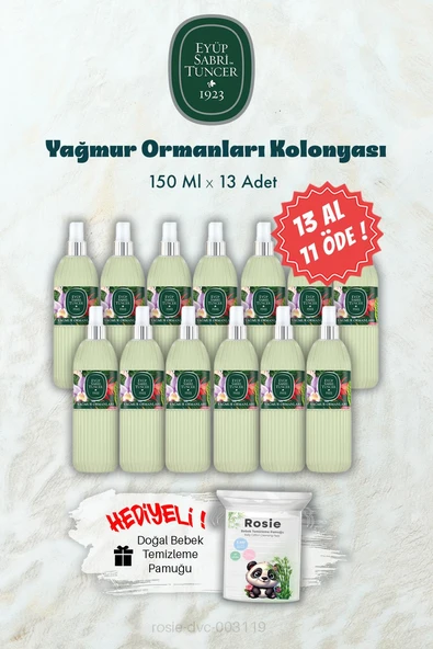 150 ML 13 AL 11 ÖDE Yağmur Ormanları Kolonyası ve ROSIE Hediye ürün görseli 1