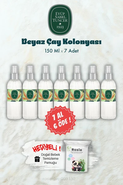 Beyaz Çay Kolonyası 150 ML 7 AL 6 ÖDE ve ROSIE Hediye ürün görseli 1