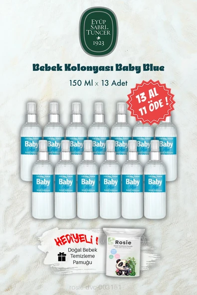 150 ML 13 AL 11 ÖDE Bebek Kolonyası Baby Blue ve ROSIE Hediye ürün görseli 1