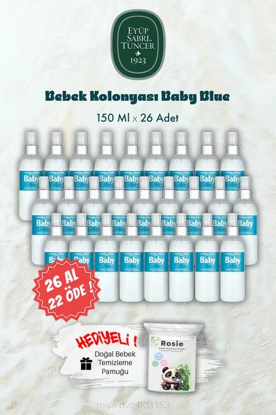 26 AL 22 ÖDE 150 ML Bebek Kolonyası Baby Blue ve ROSIE Hediye ürün görseli 1