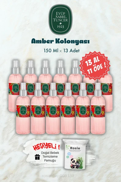 150 ML 13 AL 11 ÖDE Amber Kolonyası ve ROSIE Hediye ürün görseli 1