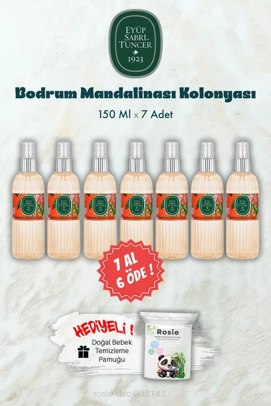 Bodrum Mandalinası Kolonyası 150 ML 7 AL 6 ÖDE ve ROSIE Hediye ürün görseli 1