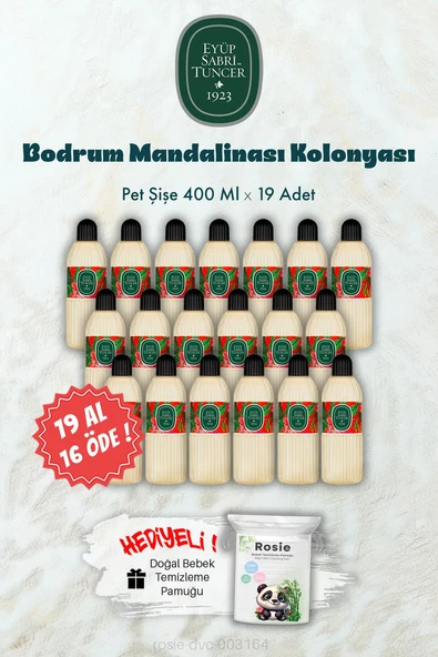 Bodrum Mandalinası Kolonyası 19 AL 16 ÖDE 400 ML ve ROSIE Hediye ürün görseli 1