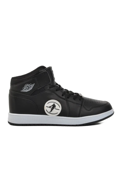 Siyah Siyah Beyaz Erkek Hi Sneaker ürün görseli 1