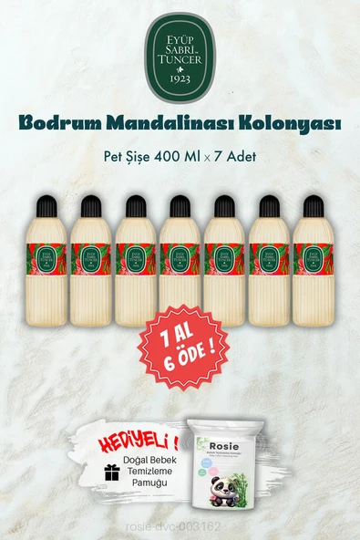 400 ML Bodrum Mandalinası Kolonyası 7 AL 6 ÖDE ve ROSIE Hediye ürün görseli 1