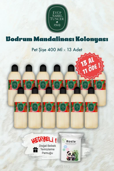 400 ML 13 AL 11 ÖDE Bodrum Mandalinası Kolonyası ve ROSIE Hediye ürün görseli 1