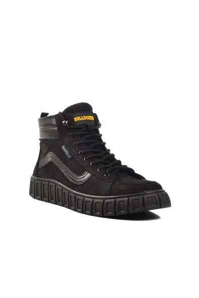 Siyah Nubuk Sneaker Erkek Bot - Resim 3