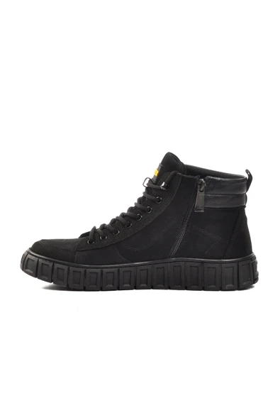 Siyah Nubuk Sneaker Erkek Bot - Resim 2