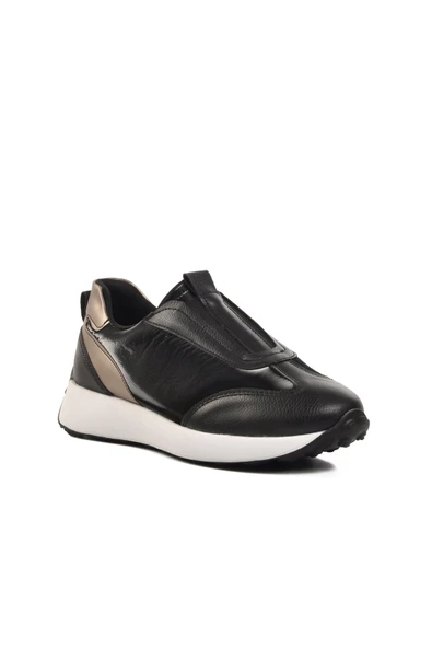 Siyah Beyaz Kadın Sneaker - Resim 3