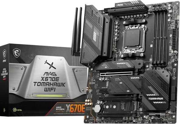 MSI Mag X670E Tomahawk Wi-Fi AMD AM5 DDR5 ATX Anakart Teşhir ürün görseli 1