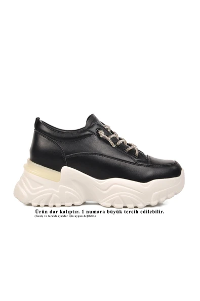 Siyah Kadın Spor Ayakkabı Sneaker ürün görseli 1