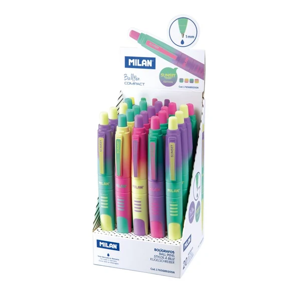 MILAN 176568920SN COMPACT TÜKENMEZ KALEM(SUNSET) - 20ADET ürün görseli 1
