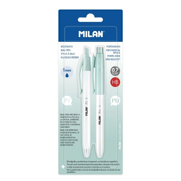 MILAN BWM10447IBG P1 MAVİ ANTİBAKTERİYEL TÜKENMEZ + PL1 0,7MM VERSATİL KALEM ürün görseli 1