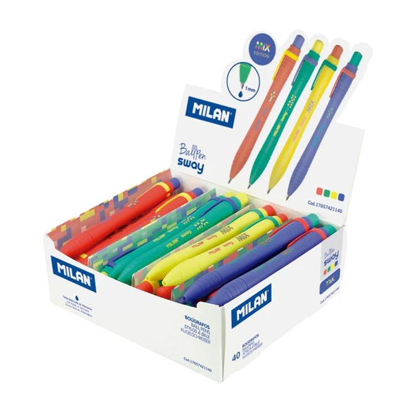 MILAN 17657421140 SWAY MIX SOFT TÜKENMEZ KALEM - 40ADET ürün görseli 1