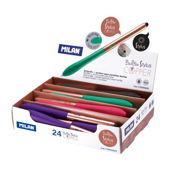 MILAN 176593924 STYLUS COPPER TÜKENMEZ KALEM - 20ADET ürün görseli 1