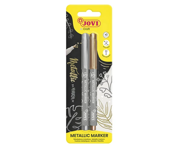 JOVI 1602 M DECOR METALIK KALEMİ ALTIN GÜMÜŞ - BLİSTER ürün görseli 1
