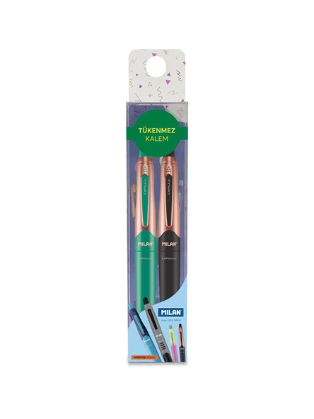 MILAN 1765809120 CAPSULE COPPER TÜKENMEZ KALEM BLİSTER - 2Lİ ürün görseli 1