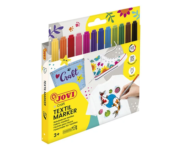 JOVI 1410 DECOR TEKSTİL KALEMİ - 12 RENK ürün görseli 1