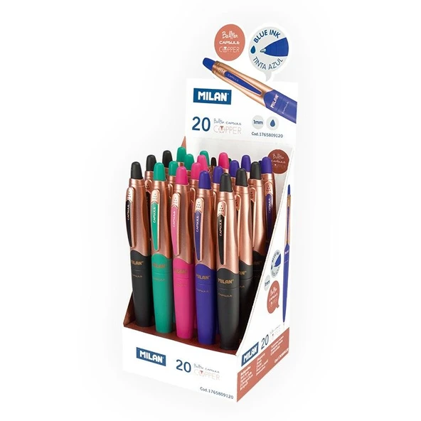 MILAN 1765809120 CAPSULE COPPER  TÜKENMEZ KALEM - 20ADET ürün görseli 1
