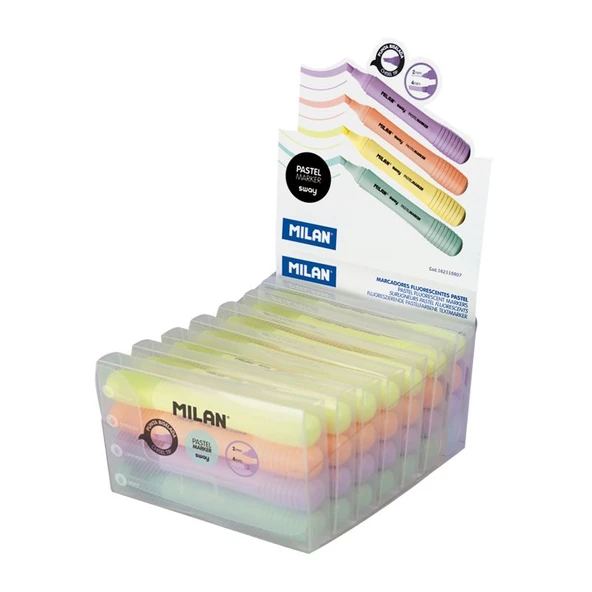 MILAN 162119807 SWAY PASTEL FOSFORLU KALEM 4LÜ (7 PAKET) ürün görseli 1