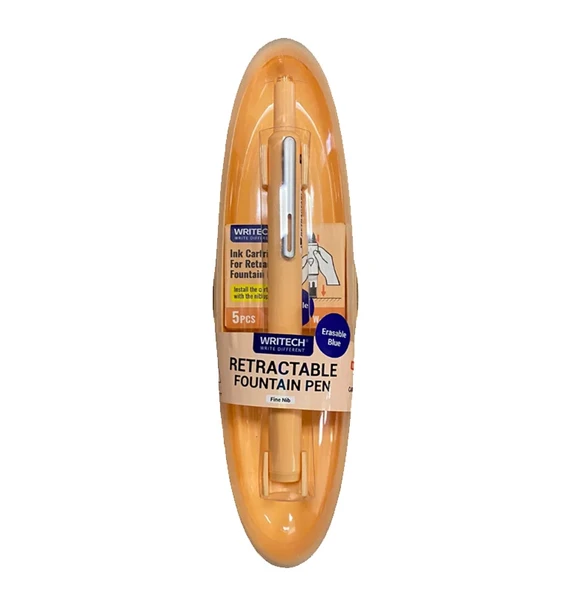 WRITECH W-784 BASMALI DOLMA KALEM TURUNCU GÖVDE - BLİSTER ürün görseli 1