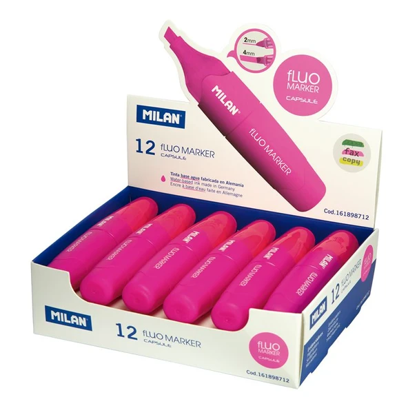 MILAN 161898712 CAPSULE FOSFORLU KALEM PEMBE 12Lİ ürün görseli 1