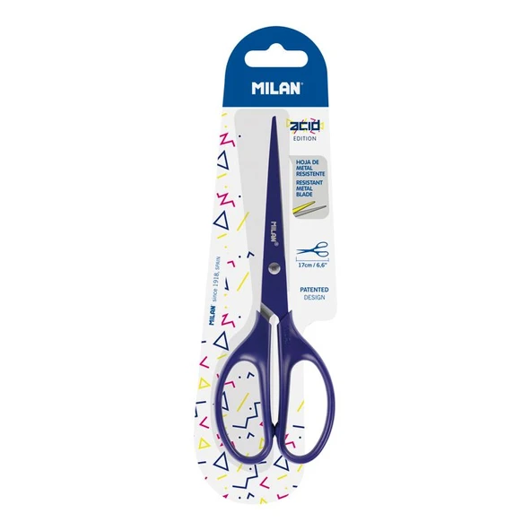 MILAN BWM10425B ACID OFİS TİPİ MAKAS - MAVİ - 17CM ürün görseli 1