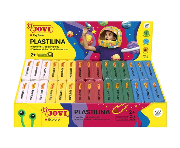 JOVI 70B 50GR KURUMAYAN OYUN HAMURU BASIC 6 X 5 RENK - 30'LU KUTU ürün görseli 1