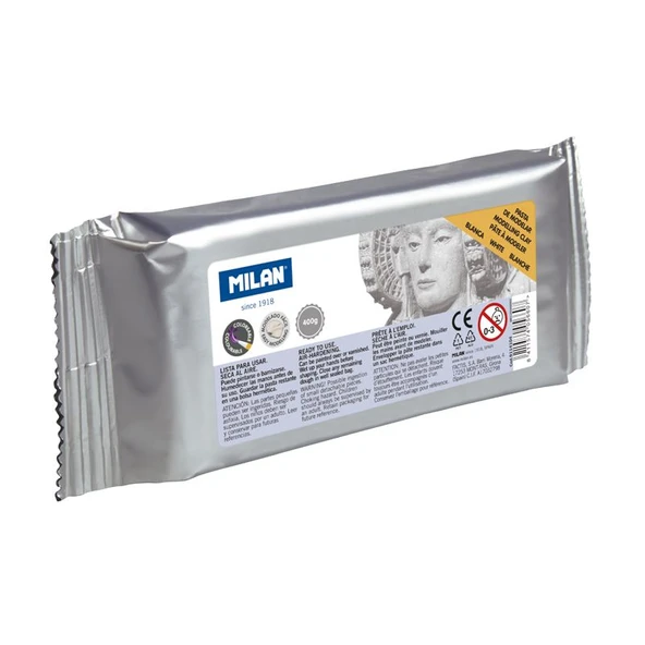 MILAN 9114104 MODELLING CLAY MODELLEME BEYAZ KİL 400GR ürün görseli 1