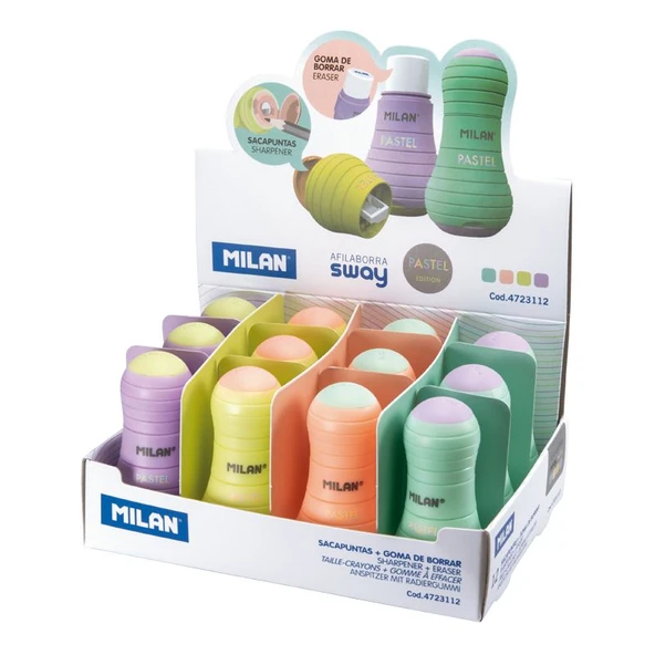 MILAN 4723112 SWAY PASTEL KALEMTRAŞ/SİLGİ - 12ADET ürün görseli 1