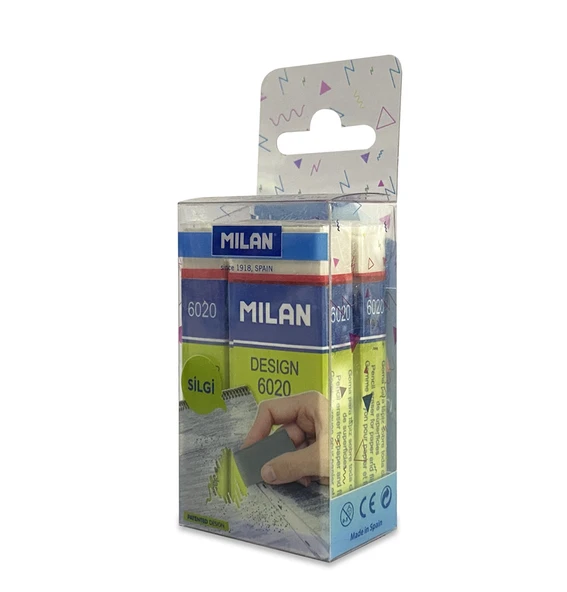 MILAN DESIGN 6020 SİLGİ BLİSTER - 3LÜ - Resim 2