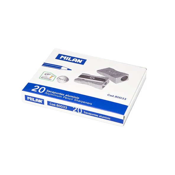 MILAN 80033 ALUM METAL KALEMTRAŞ - 20ADET ürün görseli 1
