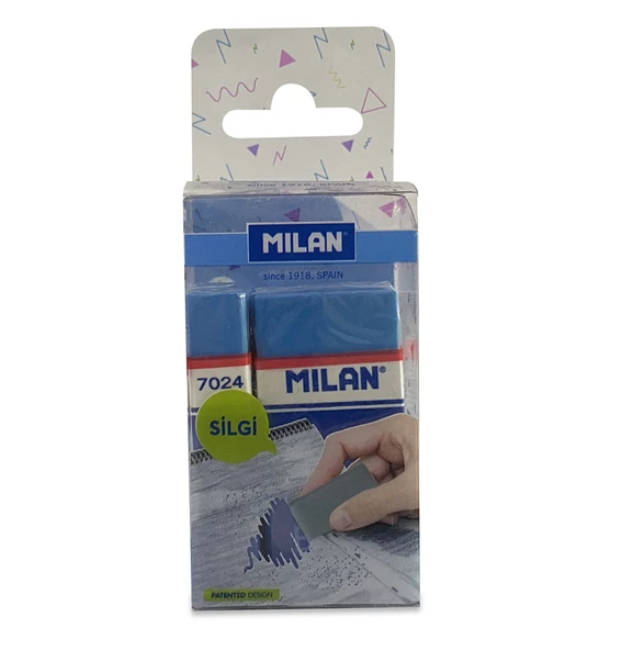 MILAN NATA BLUE 7024B SİLGİ BLİSTER - 3LÜ ürün görseli 1