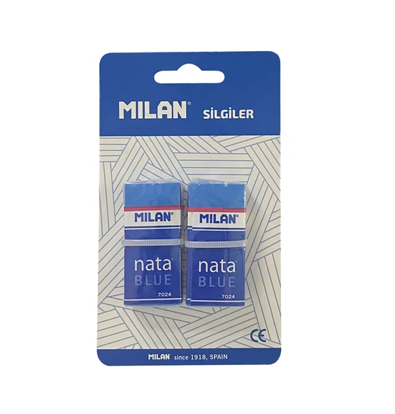 MILAN NATA BLUE 7024B SİLGİ BLİSTER - 2Lİ ürün görseli 1