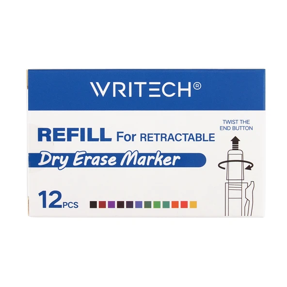 WRITECH W-709 BASMALI TAHTA KALEM REFILL KIRMIZI - 12'Lİ KUTU ürün görseli 1