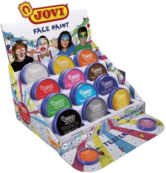 JOVI 177E KREM YÜZ BOYASI 20ML X 12 RENK - 24'LÜ STAND ürün görseli 1