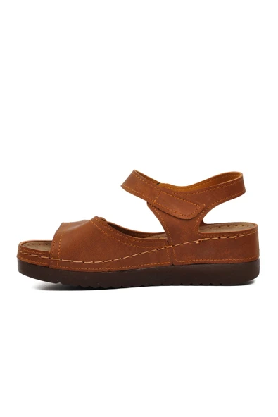 Taba Kadın Düz Sandalet - Resim 2