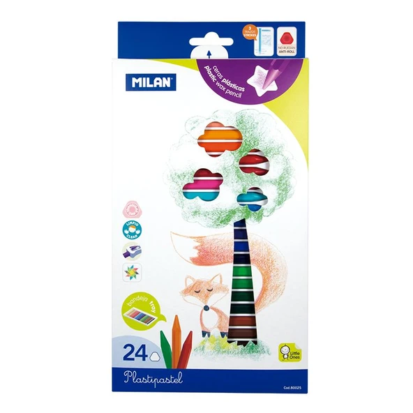 MILAN 80025 PLASTIPASTEL MUM PASTEL BOYA - 24 LÜ ürün görseli 1