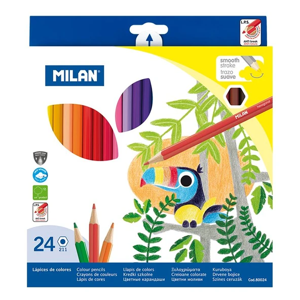 MILAN 80024 ALTIGEN KURU BOYA KALEMİ (2,9MM UÇ) - 24RENK ürün görseli 1