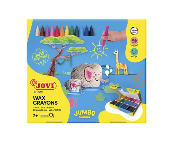 JOVI 979 TRIWAX JUMBO MUM BOYA 12 X 25 RENK - 300'LÜ ürün görseli 1