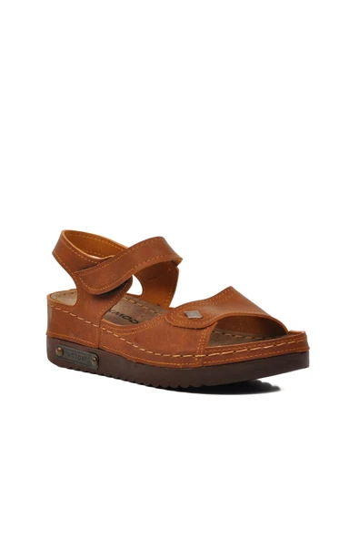 Taba Kadın Düz Sandalet - Resim 3