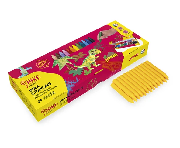 JOVI 989 JUMBO YUVARLAK MUM BOYA 12 X 25 RENK - 300'LÜ ürün görseli 1