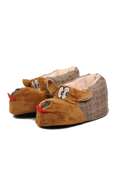 Kahve Kadın Panduf Köpekli - Resim 4