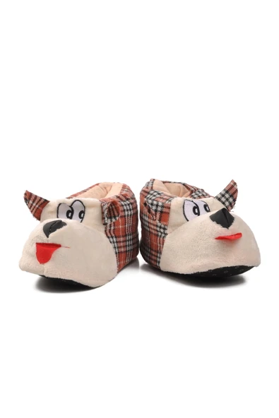 Renkli Kiremit Bej Kadın Panduf Köpekli ürün görseli 1