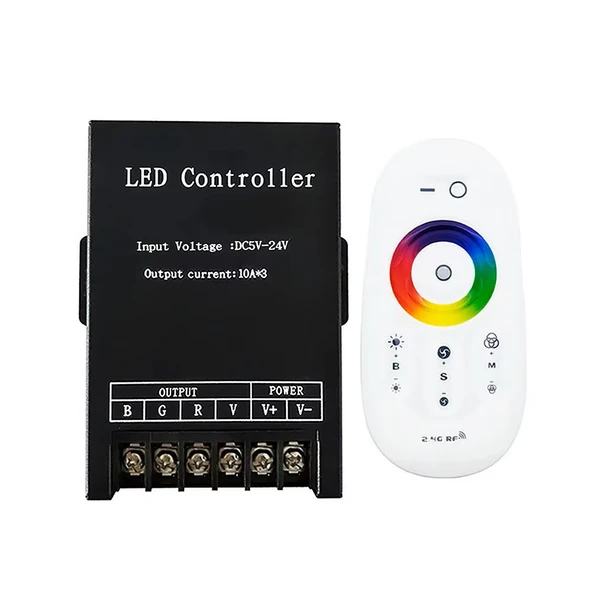 2.4G dokunmatik uzaktan kumanda 30A yüksek güç kontrol cihazı denetleyici RGB Dimmer LED ışık şerit KTF-QC19 DC12-24V ürün görseli 1