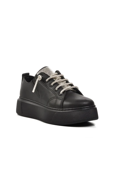 Siyah Kadın Sneaker - Resim 3