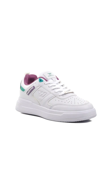 Beyaz Mor Unisex Sneaker - Resim 3