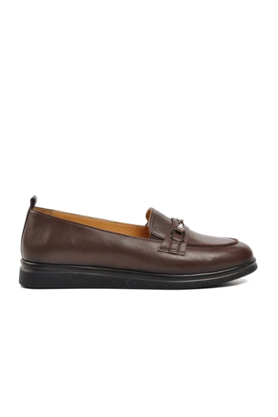 Kahve Kadın Loafer Ayakkabı ürün görseli 1